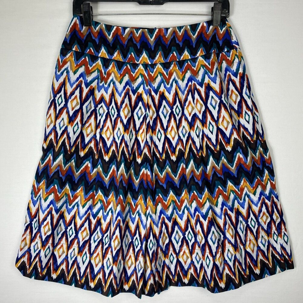 East 5th Skirt Womens Size 6 Cotton Bright Pattern Knee Length